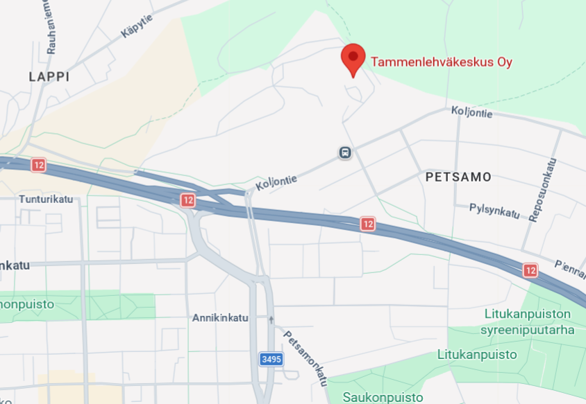 Kartta vastaanoton sijainnista: Kenttäkatu 17, Tampereen Petsamo.